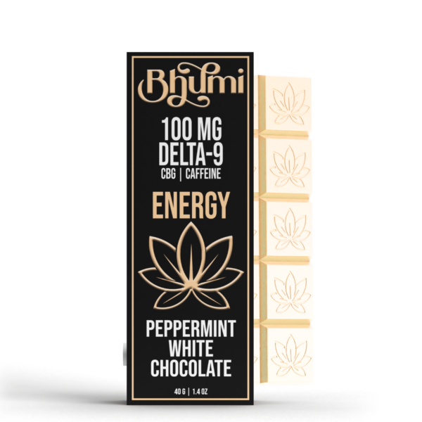 Bhumi Energy - Peppermint White Chocolate Bar - CBG and Caffeine - Image 3
