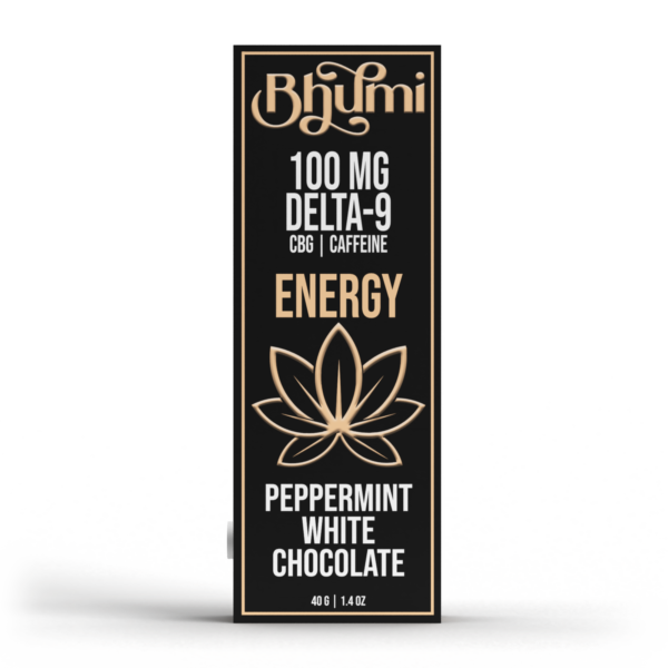 Bhumi Energy - Peppermint White Chocolate Bar - CBG and Caffeine
